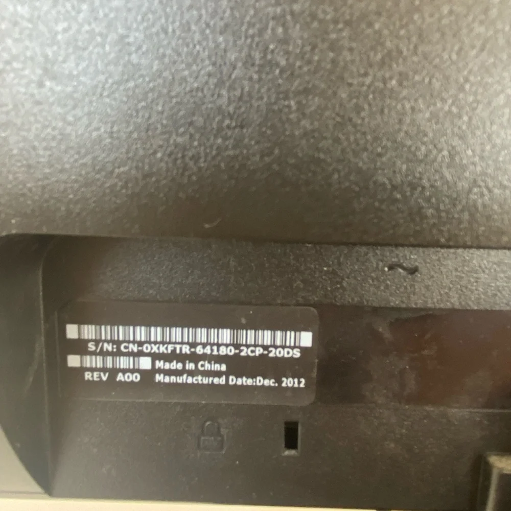 Dell 20 inch black monitor